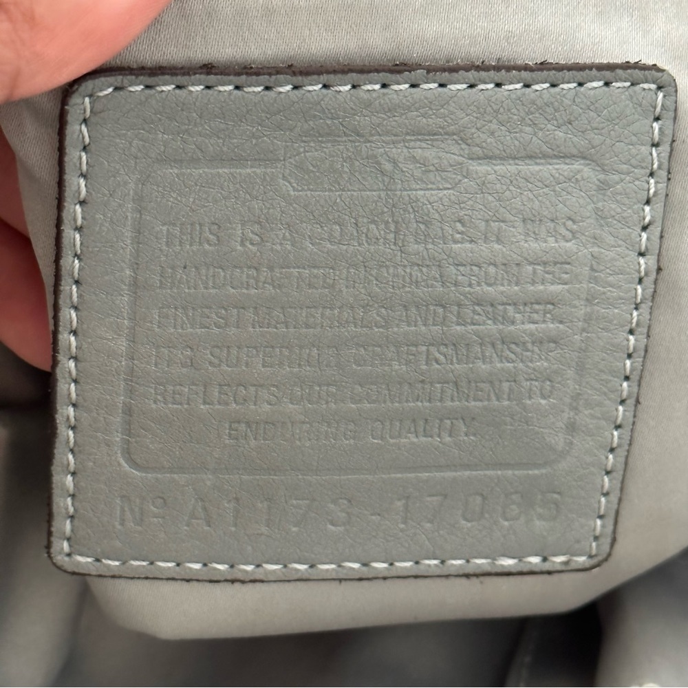 COACH Audrey Andie Large Patent Leather Cinched Tie Perforated Tote Bag - Picture 9 of 16